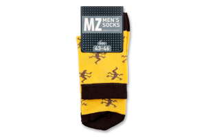 Шкарпетки чоловічі Ящірки жовті класичні р.43-46 Siela