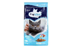 Корм для котів PreVital з тунцем сухий