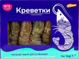 Креветки Сільпо тигр чорн панц сир глаз с/м 8/12