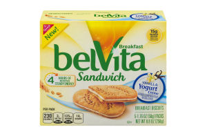 Nabisco belVita Breakfast Sandwich Vanilla Yogurt Creme - 5 PK