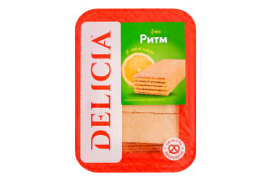 Вафли со вкусом лимона Ритм Delicia лоток 280г