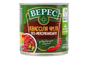 Фасоль чили по-мексикански стерилизованная Верес ж/б 400г