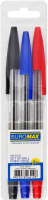 Набір ручок кулькових тип Корвіна 3шт BM.8433 Буромакс