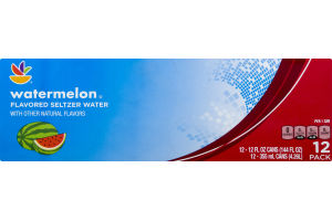 Ahold Flavored Seltzer Water Watermelon - 12 PK