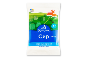 Сир кисломолочний 5% Хуторок м/у 200г