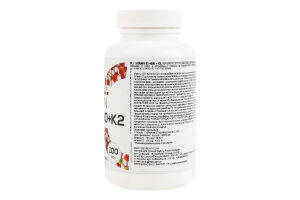 Добавка дієтична таблетки Vitamin D3+K2 4000 OstroVit 100шт