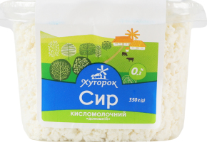 Сир кисломолочний 0.2% Домашній Хуторок п/у 350г