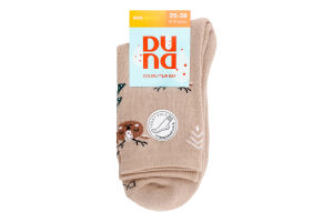 Шкарпетки підліткові Duna №4068 22-24 темний сіро-беж