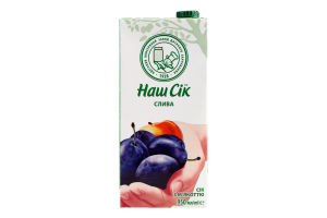 Сік сливовий з м'якоттю Наш сік т/п 0.95л