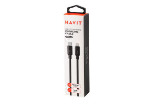 Кабель USB-C+Lightning 3А чорний 1м Havit