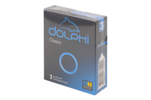 Презервативи у силіконовому змащувачі з накопичувачем Classic Dolphi 3шт