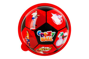 Мяч пластиковый для девочки и мальчика с конфетами и сюрпризом Crazy ball Wooow п/у 90г в ассорт