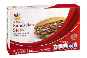 Ahold 100% Beef Sandwich Steak - 14 CT
