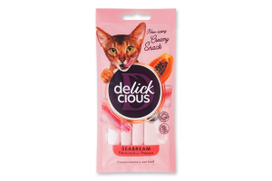 Корм додатковий для котів Дорада з додаванням папаї Кремові ласощі Delickcious м/у 4х0.015кг
