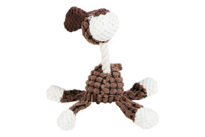 Іграшка-пищалка для собак з канатом 25х19см мікс