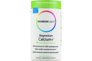 Rainbow Light Magnesium Calcium+ Multi-Mineral Supplement Tablets - 180 CT