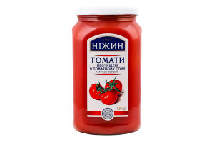 Томаты неочищенные в томатном соке Ніжин с/б 920г