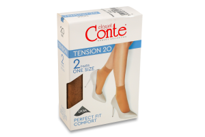 Шкарпетки жіночі Conte elegant Tension 20den 23-25 bronz 2пари