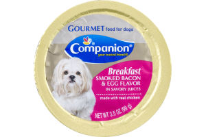Companion Gourmet Breakfast Food for Dogs Smoked Bacon & Egg Flavor