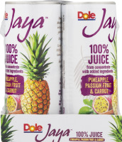 Dole Jaya 100% Juice Pineapple, Passion Fruit & Carrot - 4 PK