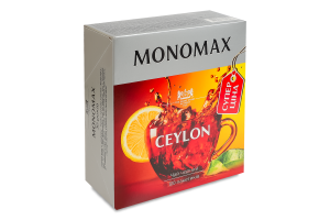 Чай черный цейлонский байховый мелкий Ceylon Monomax в/с к/у 100х1.5г