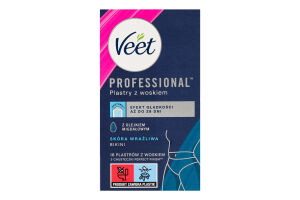 Смужки для депіляції воскові для чутливої шкіри Professional Veet 16шт