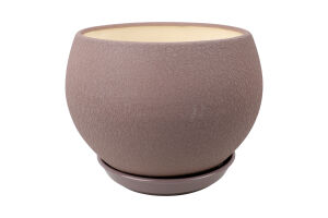 Горщик д/квітів Куля шовк 4,1л капучино 17см Оріана
