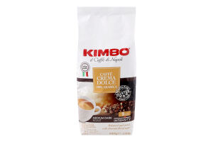 Кофе жареный в зернах Crema Dolce Kimbo м/у 1кг
