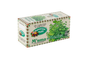 Чай М'ята + Меліса Карпатський чай к/у 20шт