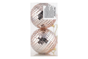 Н-р прикрас ялинкових Дискокуля золотиста 10см 2шт