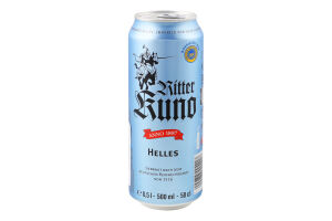 Пиво 0.5л 4.9% світле ggA Helles Ritter Kuno з/б