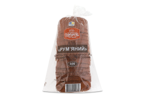 Хлеб нарезной из смеси ржаной и пшеничной муки формовой Румяный Рум'янець м/у 600г