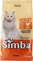 Корм сухой для взрослых котов и кошек с курицей Simba м/у 2кг