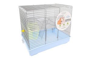 Клітка д/гризунів Міккі блакитна хром з колесом 37*25*30см Природа