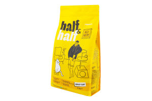 Корм сухий повнораціонний для дорослих котів Beef recipe Premium Half&Half м/у 2кг