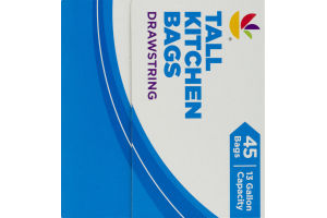 Ahold Tall Kitchen Bags Drawstring - 45 CT