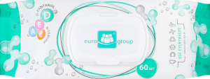 Серветки вологі Еврогруп 60 шт. Antibacterial