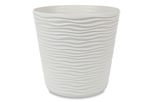 Горщик д/квітів Фьюжн 3,5л біла троянда з вставкою низький d20*18см арт115088 Алеана