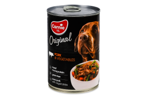 Корм д/дорослих собак Original Mono Protein Свинина з овочами 400г ж/б Carnie