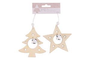 Набір новорічних прикрас MBM My Home 2шт MH-1038