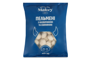 Пельмені заморожені з яловичиною та свининою Makey м/у 800г