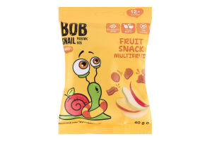 Снек фруктовий для дітей від 12міс Multifruit Baby Bob Snail м/у 40г