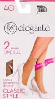 Шкарпетки жіночі Elegante Classic style 40den 23-25 natural 2пари
