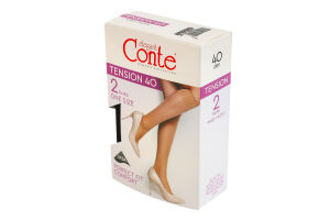 Получулки женские Conte elegant Tension 40den 23-25 nero 2пары
