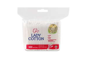 Палочки ватные гигиенические Lady Cotton 300шт