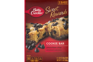 Betty Crocker Sweet Rewards Cookie Bar Chocolate Chip - 5 CT