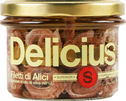 Анчоуси Delicius філе скручених в оливк олії
