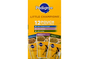 Pedigree Little Champions Food For Dogs Variety Pack - 12 CT