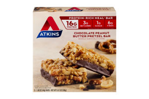 Atkins Meal Replacement Bars Chocolate Butter Pretzel - 5 CT