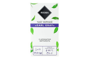 RIOBA ЧАЙ Ч З БЕРГАМОТОМ 15ШТ